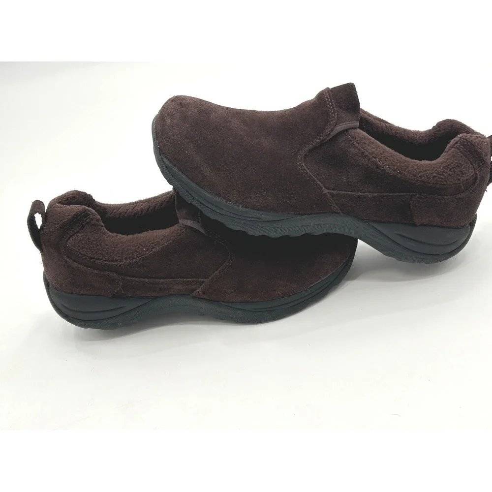 L.L Bean‎ PrimaLoft Suede Slip On Shoes Brown Cozy Outdoor Womens 8.5 - Picture 7 of 10